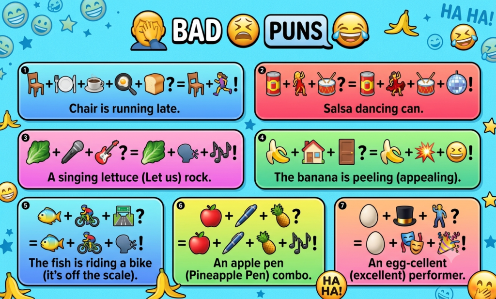 150+ Bad Puns – Funny, Cute & Clean (2026) bad puns