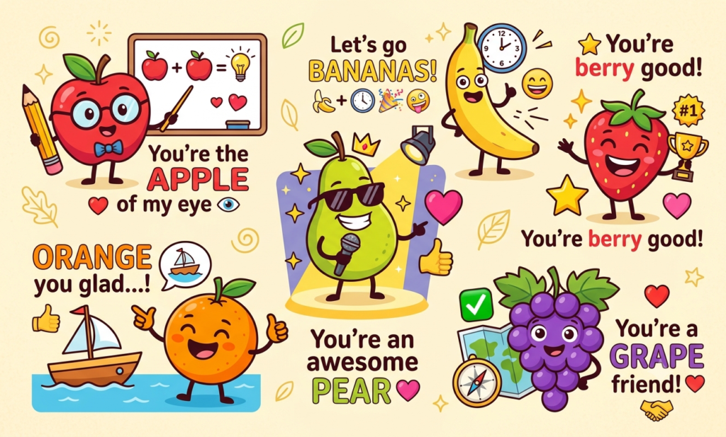150+ Fruit Puns – Funny, Cute & Clean (2026) fruit puns